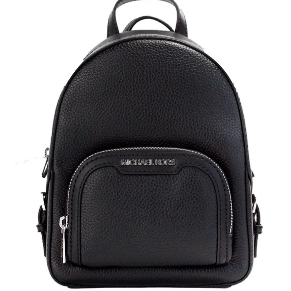 New Michael Kors Jaycee Extra-Small Pebbled Leather Convertible Backpack Black - Picture 1 of 6
